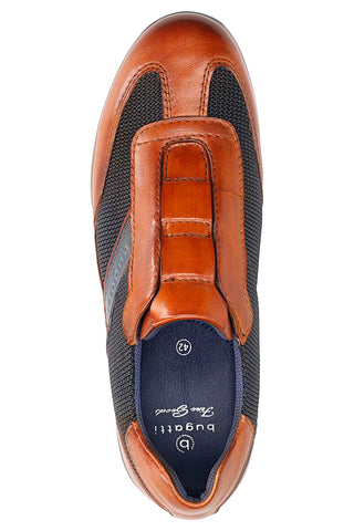 Scarpe Senza Lacci Cuoio e Blu Bugatti 315A9Q634069