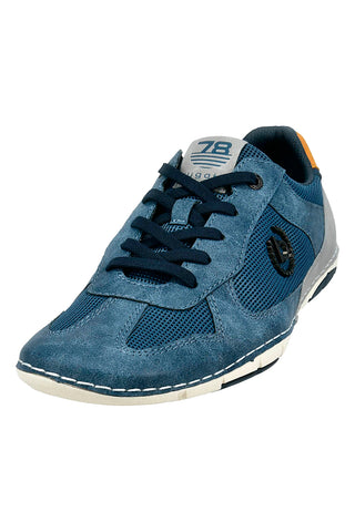 Bugatti 324A7P065000 Blaue Casual Schnürschuhe mit seitlichem Logo