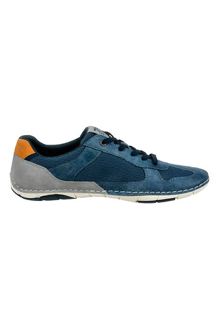 Bugatti 324A7P065000 Blaue Casual Schnürschuhe mit seitlichem Logo