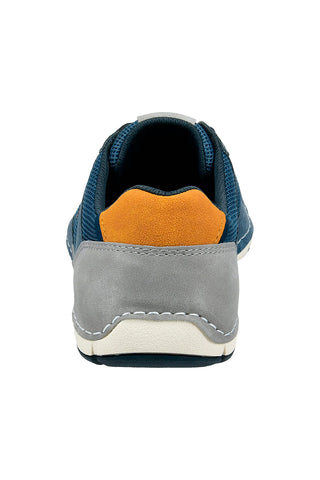 Bugatti 324A7P065000 Blaue Casual Schnürschuhe mit seitlichem Logo