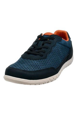 Blaue Schnürschuhe mit orangefarbenen Verzierungen Bugatti 325AIN015050