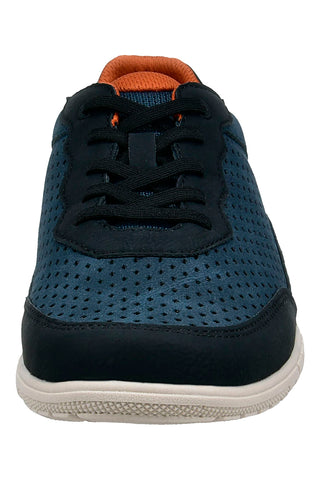 Blaue Schnürschuhe mit orangefarbenen Verzierungen Bugatti 325AIN015050