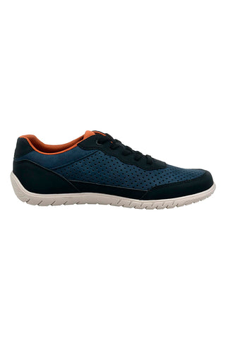 Blaue Schnürschuhe mit orangefarbenen Verzierungen Bugatti 325AIN015050