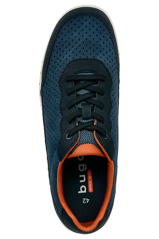 Blaue Schnürschuhe mit orangefarbenen Verzierungen Bugatti 325AIN015050