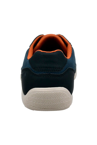Blaue Schnürschuhe mit orangefarbenen Verzierungen Bugatti 325AIN015050