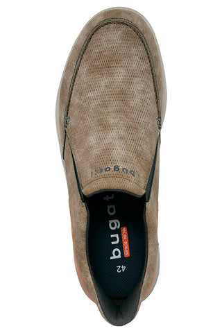 Taupefarbene Mokassins mit Gummibändern Bugatti AFB695500