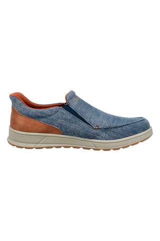 Bugatti AFB695500 Blaue Loafer mit Gummizug