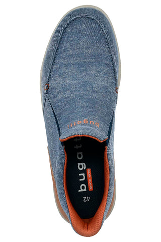 Bugatti AFB695500 Blaue Loafer mit Gummizug