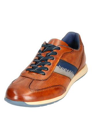 Cognacfarbener Schnürschuh mit Obermaterial aus Leder BUGATTI 311A9Q05