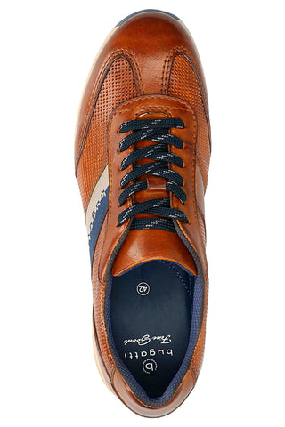 Cognacfarbener Schnürschuh mit Obermaterial aus Leder BUGATTI 311A9Q05