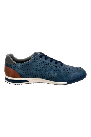 Stringate Blu con Tomaia Traforata in Pelle BUGATTI 321A3801