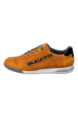 Gelbe Schnürschuhe mit Obermaterial aus perforiertem Leder BUGATTI 321A3801