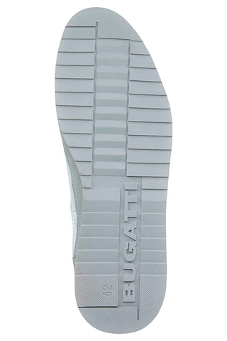 Weiße und graue Schnürschuhe mit Obermaterial aus perforiertem Leder BUGATTI 321A3A01