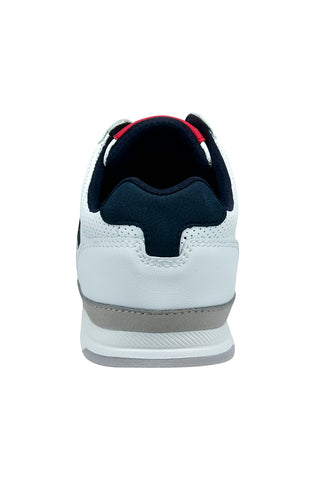 Weiße und graue Schnürschuhe mit Obermaterial aus perforiertem Leder BUGATTI 321A3A01