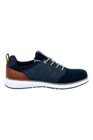 Dunkelblaue Sneakers mit braunen Details BUGATTI 321A3C61