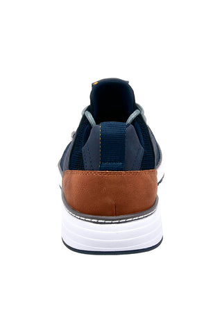 Dunkelblaue Sneakers mit braunen Details BUGATTI 321A3C61