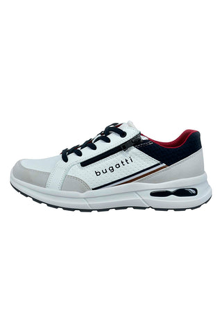 Weiße Sneakers mit Kontrastschnürsenkeln BUGATTI 321ASL015055