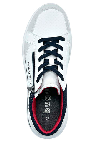 Weiße Sneakers mit Kontrastschnürsenkeln BUGATTI 321ASL015055