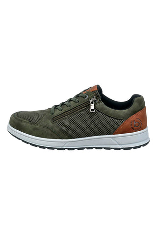 Grüne Schnürschuhe mit Obermaterial aus Leder BUGATTI 331AFB056900