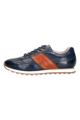 Blaue Schnürschuhe mit perforiertem Obermaterial aus Leder BUGATTI 331ARX01