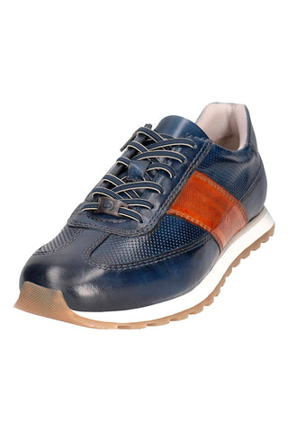 Blaue Schnürschuhe mit perforiertem Obermaterial aus Leder BUGATTI 331ARX01