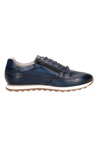 Blaue Schnürschuhe mit perforiertem Obermaterial aus Leder BUGATTI 331ARX01