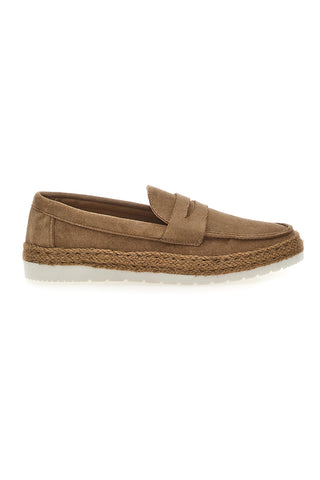 Khakifarbene Loafer mit Seildetail MAX DILLAN IY80013