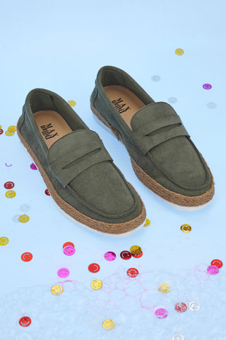 Mocassini Verdi con Dettaglio in Corda MAX DILLAN IY80013