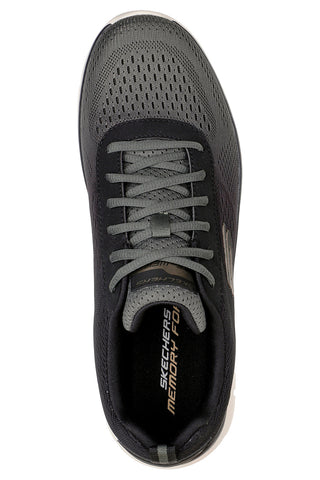 Skechers Track Vegane Sneakers aus Memory-Schaum in Schwarz und Grün - Ripkent