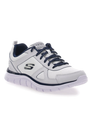 SKECHERS TRACK Fitnessschuhe mit Obermaterial aus grünem Leder und Mesh