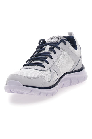 SKECHERS TRACK Fitnessschuhe mit Obermaterial aus grünem Leder und Mesh