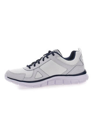 SKECHERS TRACK Fitnessschuhe mit Obermaterial aus grünem Leder und Mesh