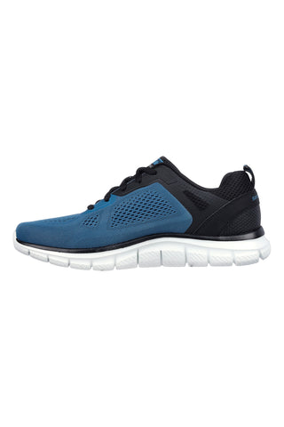 SKECHERS TRACK BROADER Vegane Fitnessschuhe in Blau und Schwarz