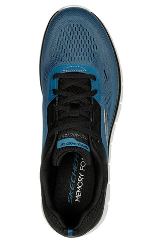 SKECHERS TRACK BROADER Vegane Fitnessschuhe in Blau und Schwarz