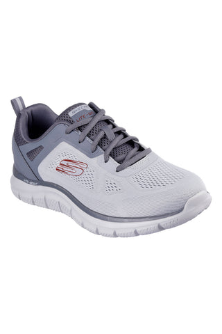 SKECHERS TRACK BROADER Vegane Graue Fitnessschuhe