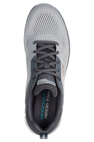 SKECHERS TRACK BROADER Vegane Graue Fitnessschuhe