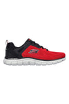 SKECHERS TRACK BROADER Vegane rote Fitnessschuhe