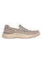 Taupefarbene Sneakers mit Lederobermaterial Skechers Slip-Ins: Garza - Gervin