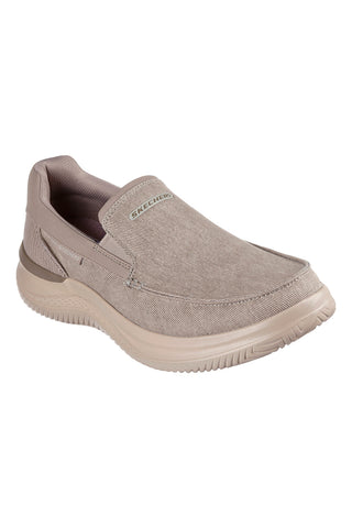 Taupefarbene Sneakers mit Lederobermaterial Skechers Slip-Ins: Garza - Gervin