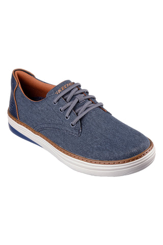 Blaue Schnürschuhe mit weißer Sohle SKECHERS HYLAND RATNER