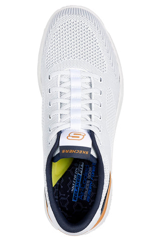 Sneakers Vegane Bianche con soletta Air-Cooled Memory Foam Skechers Relaxed Fit: Corliss - Dorset