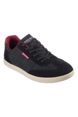 Schwarze Schnürschuhe mit Memory Foam-Innensohle SKECHERS PLACER VINSON