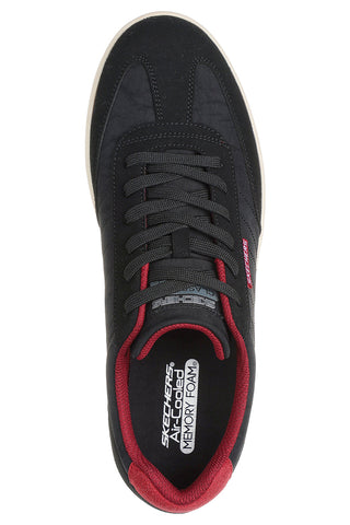 Schwarze Schnürschuhe mit Memory Foam-Innensohle SKECHERS PLACER VINSON