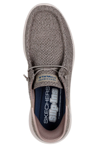 Skechers Hands Free Slip-Ins Taupe Sneakers: GO WALK Max - Halcyon