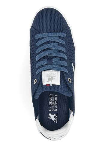 Blaue Sneakers mit blauen Schnürsenkeln US POLO CLUB EMPIRE KNIT