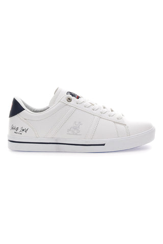 Weiße Sneakers mit kontrastierenden blauen Details US POLO CLUB SUMMY LTX