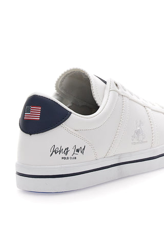 Weiße Sneakers mit kontrastierenden blauen Details US POLO CLUB SUMMY LTX