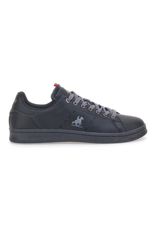 Schwarze Sneakers mit Schnürsenkeln und grauem Logo US POLO CLUB BOUGIE LTX