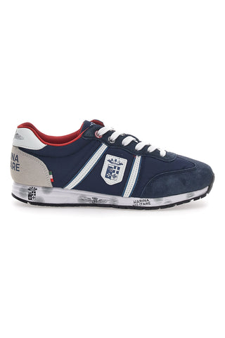 Marineblaue und weiße Schnür-Sneaker MM255