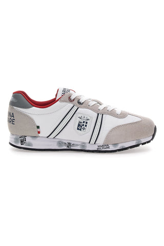 Grau-weiße Sneakers mit Schnürsenkeln Navy MM255